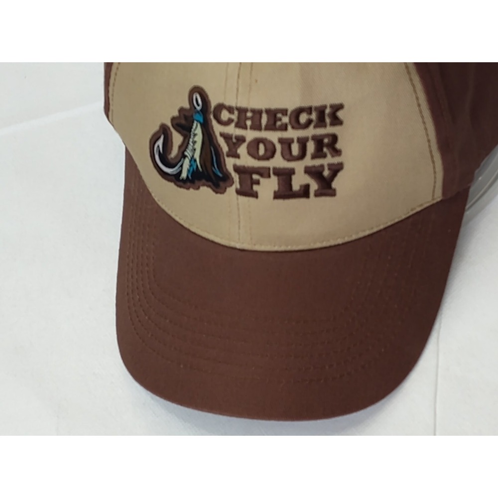 Check Your Fly Lure Cap Hat Paramount Outdoors Baseball Brown Adj VTG‎ SEE 📸 - Picture 14 of 16